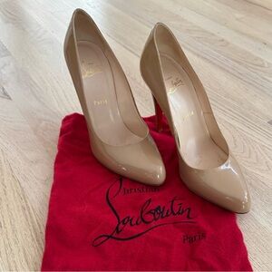 Christian Louboutin Patent Leather Pumps - Nude - 40